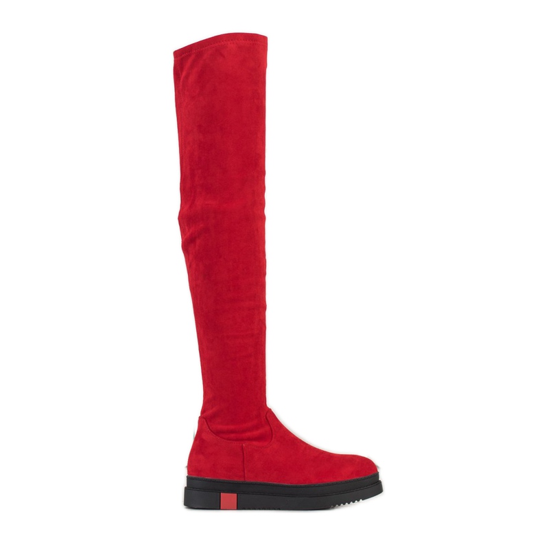 Gogo Bottes à plateforme à la mode rouge