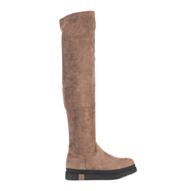 Gogo Bottes à plateforme à la mode beige