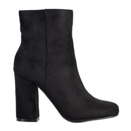 SHELOVET Bottes hautes en daim noir