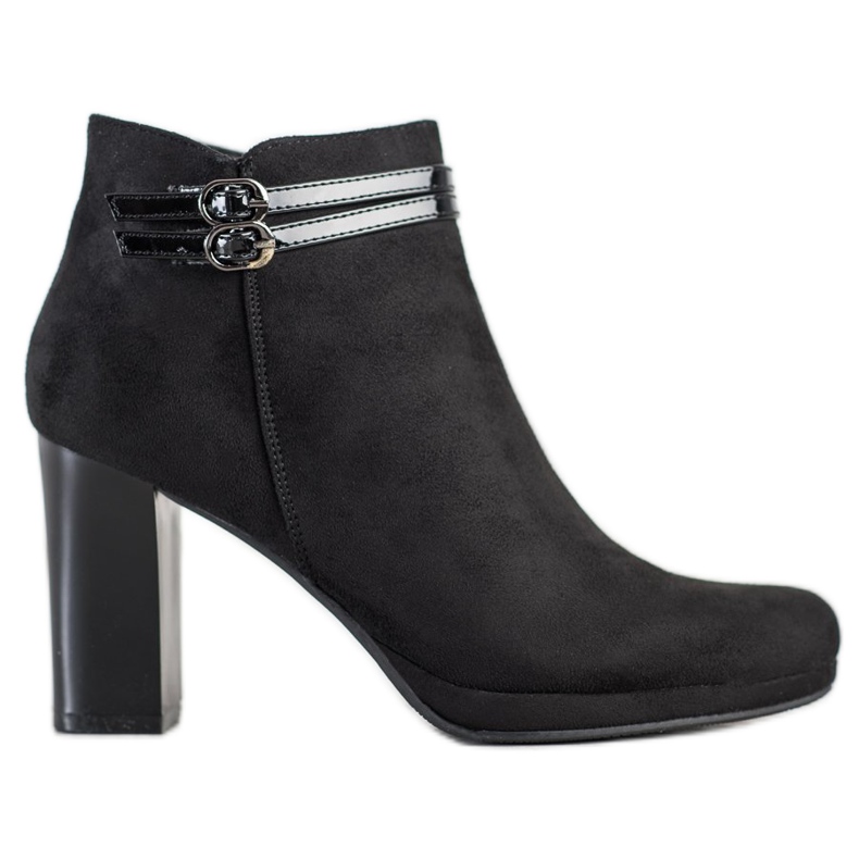 M.Daszyński Bottines élégantes à rayures le noir