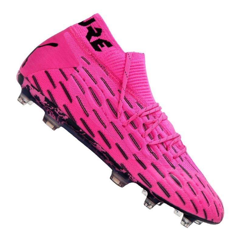 Chaussures de foot Puma Future 6.1 Netfit Fg / Ag M 106179-03 rose, noir rose