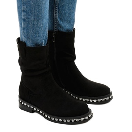 Bottes isolées noires pour femmes avec fermeture éclair Ulafina