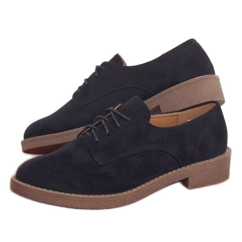 Noir TU146 Mocassins à lacets noirs le noir