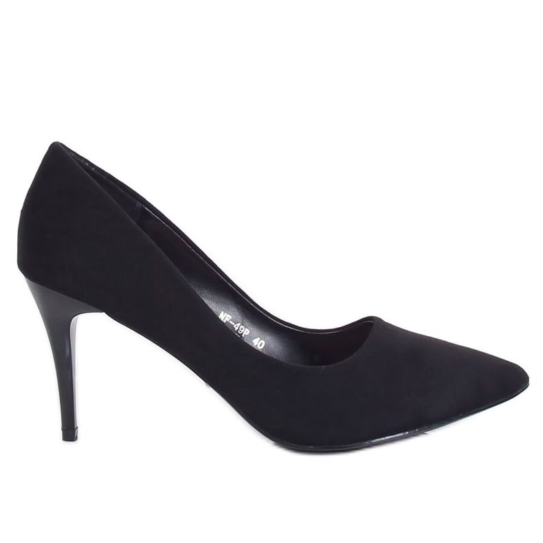 Escarpins sur un talon confortable noir NF-49P Noir