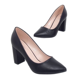 Escarpins sur le poteau noir NF-65P Noir