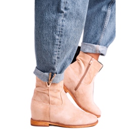 FG1 Bottines Femme Daim Beige Vanya