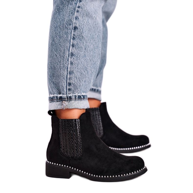 Bottines Femme Jodhpur boots Daim Noir Meagan le noir