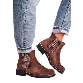Bottines Femme Jodhpur boots Daim Marron Meagan brun
