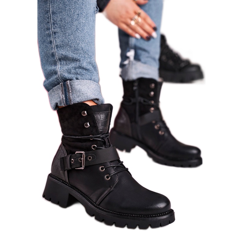 Bottes chaudes noires pour femmes Workers le noir