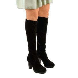 Bottes noires en daim Funnyfreeze