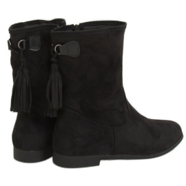 Bottes noires pour femmes J19-97 Black Ii Quality le noir