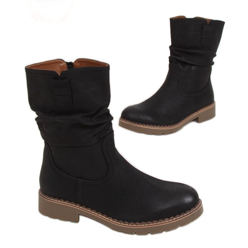 Noir Bottines femme noires 6981 Noir le noir
