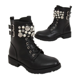 Bottes noires pour femmes noires 7670-PA Black le noir