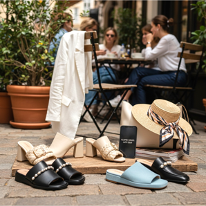Tongs et mules - chaussures de maison et de ville à la mode pour l'été 2026