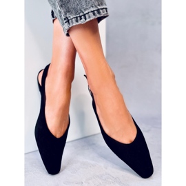 Kehlani Ballerines à talon ouvert noires le noir 3