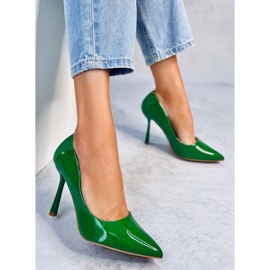 Escarpins femme laqués Anika Grass vert 4