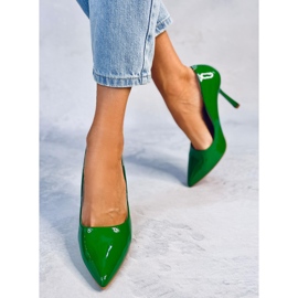 Escarpins femme laqués Anika Grass vert 3