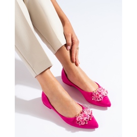 Ballerines femme fuchsia avec cristaux Shelovet rose 1