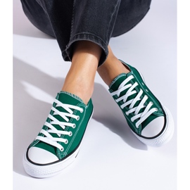 SHELOVET Baskets basses Vico vertes femme 1