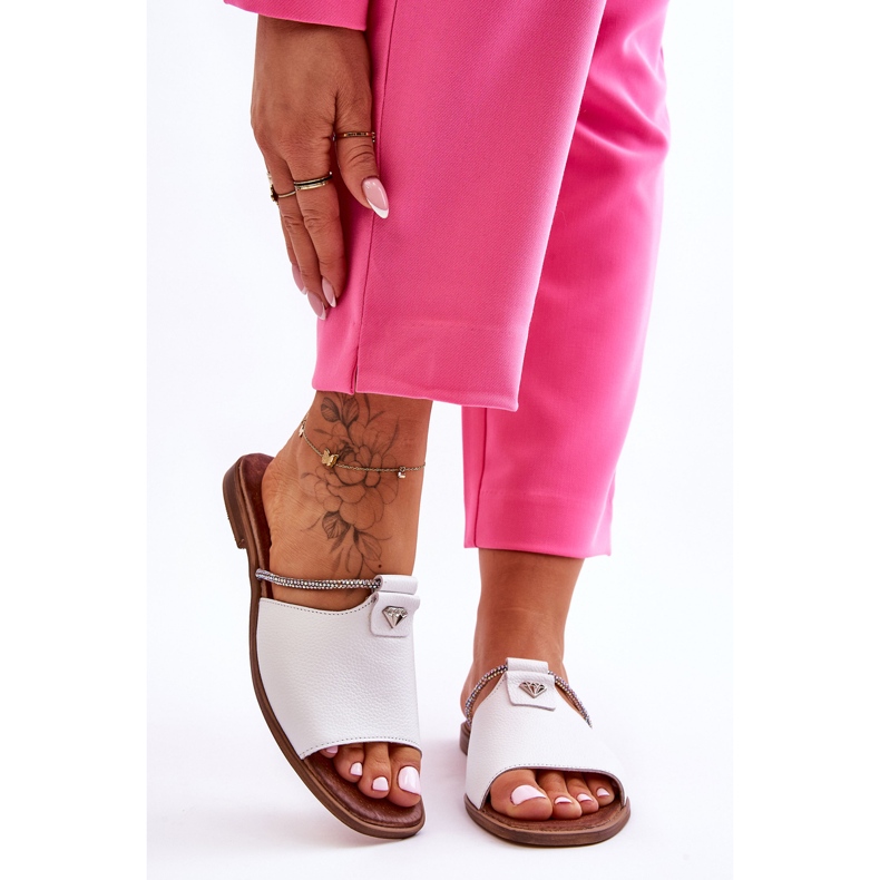 Sandales à Talons Plats pour Femme Nicole 2806/009 Blanc blanche 1