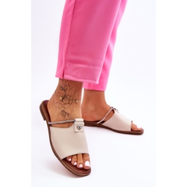 Sandales à Talons Plats pour Femme Nicole 2806/054 Beige 1