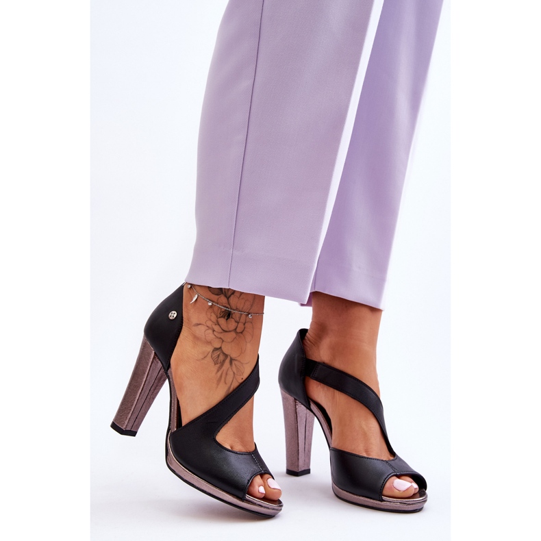 Sandales à Talons en Cuir Maciejka 06083-01 Noir le noir 1