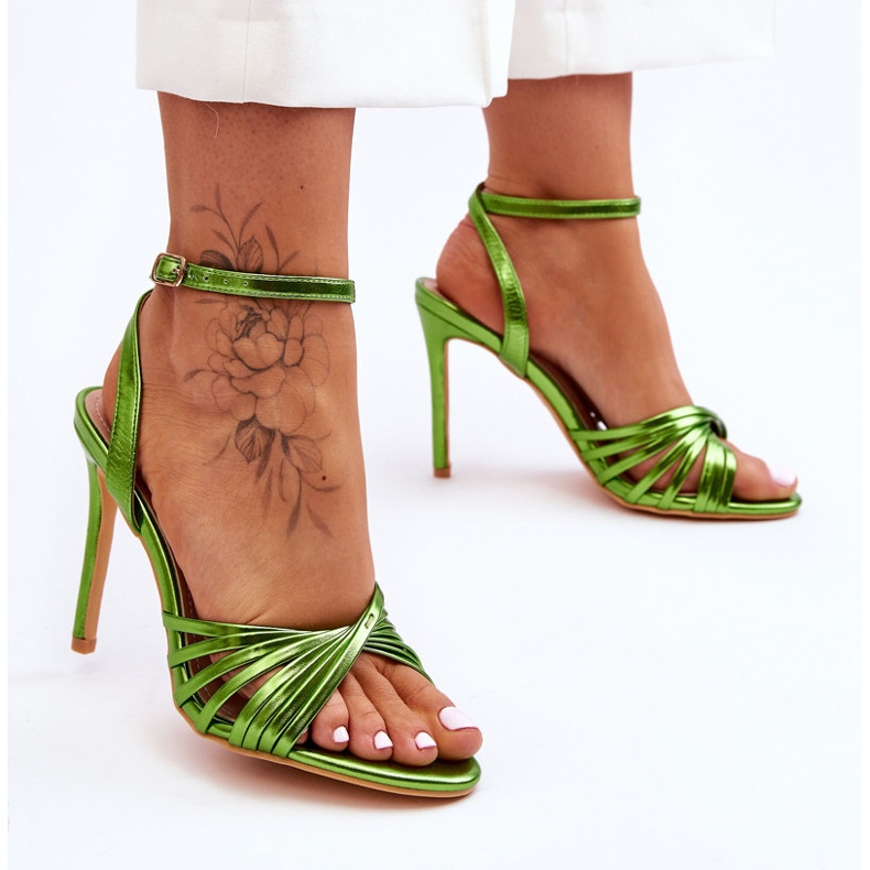 Sandales My Darling femme vertes à talons hauts 2