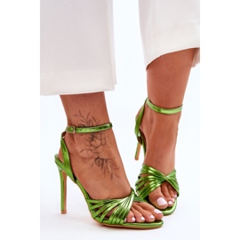 Sandales My Darling femme vertes à talons hauts 1