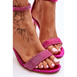 Sandales Femme À Talons Hauts Avec Perfecto Fuchsia rose 2