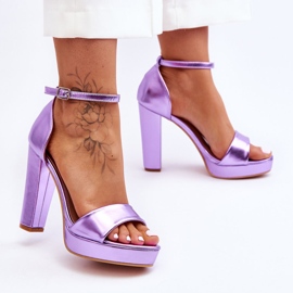 Sandales à talons hauts violettes Mandy 2