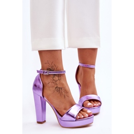 Sandales à talons hauts violettes Mandy 1