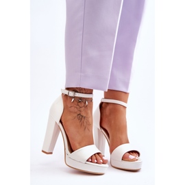 WS1 Sandales à talons hauts blanches Mandy 1