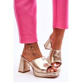 WS1 Escarpins dorés en cuir Livesa d'or 1