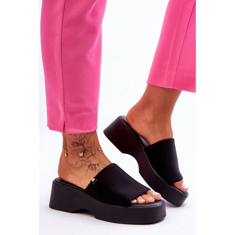Chaussons Plateforme Femme Noir Carmela 2