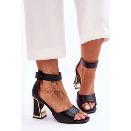 PS1 Sandales élégantes à talons hauts Noir Sorel 1