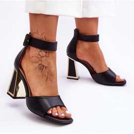 PS1 Sandales élégantes à talons hauts Noir Sorel 2