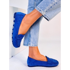 Mocassins femme en daim Anaya Bleu 4