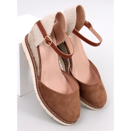 Espadrilles compensées Ellio Kaki brun 1