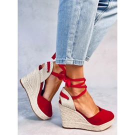 Francis Espadrilles compensées rouges 5
