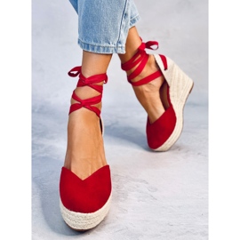 Francis Espadrilles compensées rouges 4