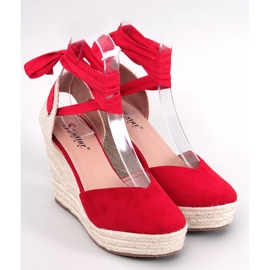 Francis Espadrilles compensées rouges 1