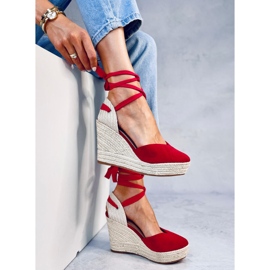 Francis Espadrilles compensées rouges 3