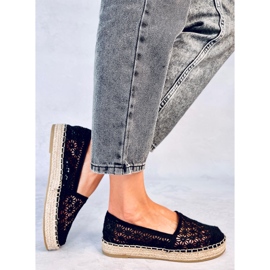 Espadrilles ajourées de Terian Black le noir 3