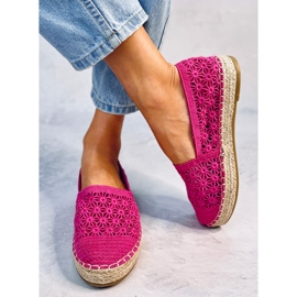 Espadrilles ajourées Terian Fuchsia Rose Rouge 2