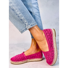 Espadrilles ajourées Terian Fuchsia Rose Rouge 3