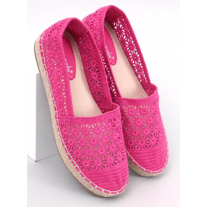 Espadrilles ajourées Terian Fuchsia Rose Rouge 1