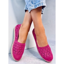 Espadrilles ajourées Terian Fuchsia Rose Rouge 5