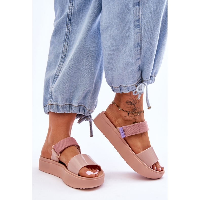 ZAXY Pantoufles Vegan Velcro HH285284 Nude rose 1