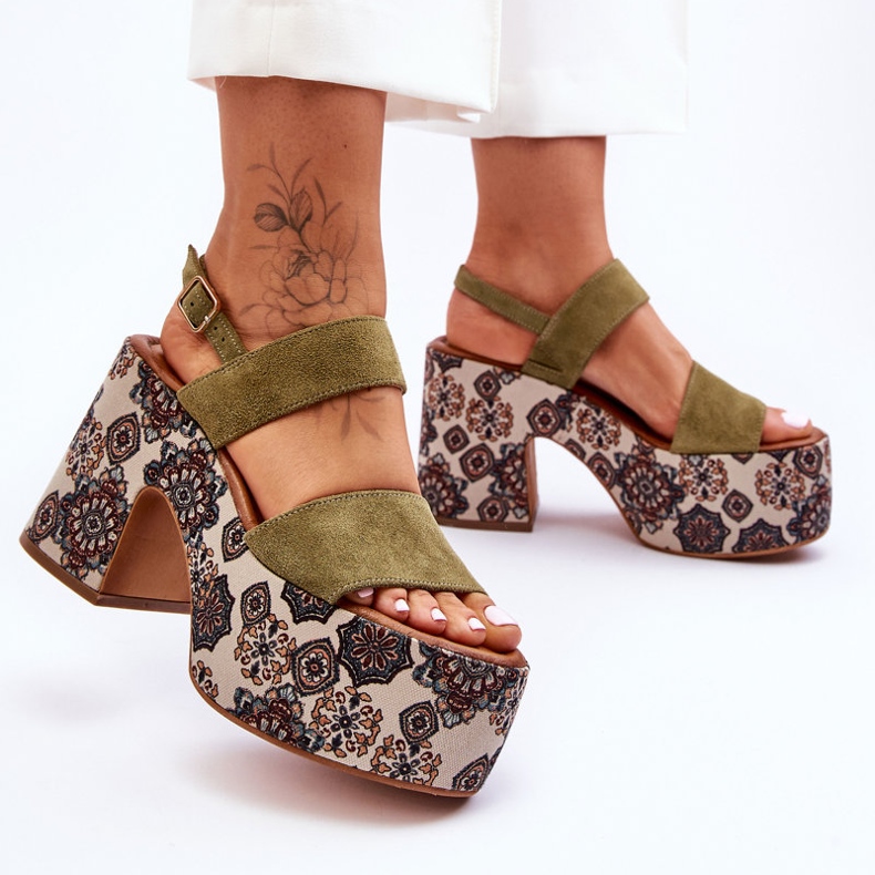 Sandales a Talons en Cuir Maciejka 06089-24 Vert 1