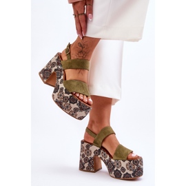 Sandales a Talons en Cuir Maciejka 06089-24 Vert 3